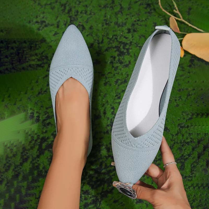 Atmungsaktive Spitze Schuhe Hellblau