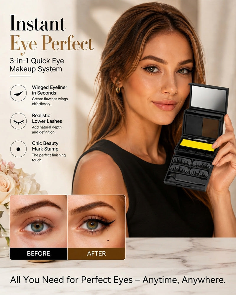 3-In-1 Eyeliner En Wimpelstempel-Set