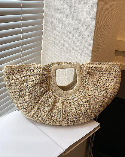Tasche mondförmig Stroh