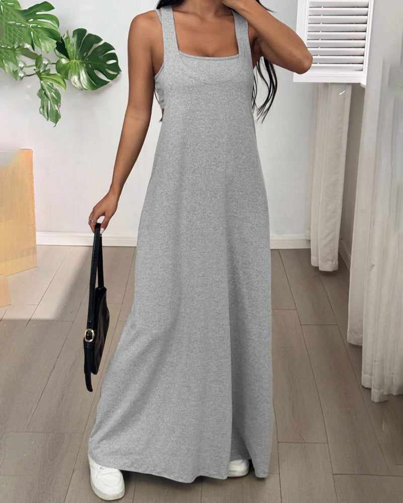 Set Einfarbiges Kleid Zweiteilig