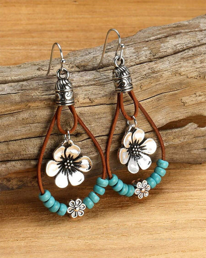 Anhänger-Ohrringe Bohemian Style Bunt Vintage Perlen