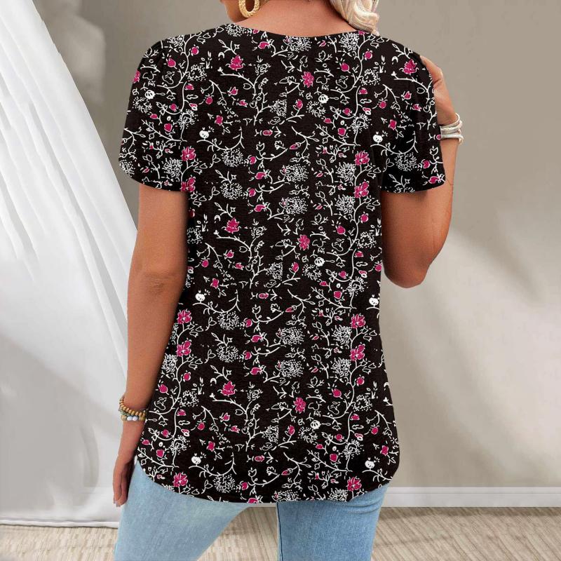 Vintage Bluse Mit Blumendruck