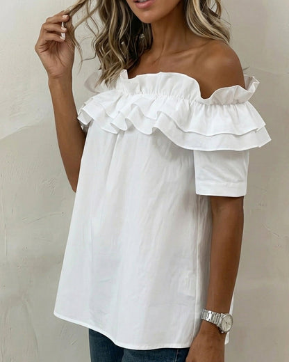Bluse Rüschen Off-the-Shoulder