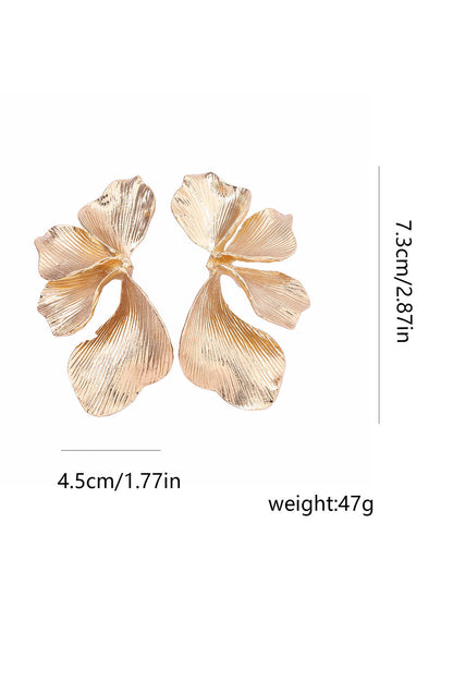 Gold Floral Design Earrings for Women - Isabella