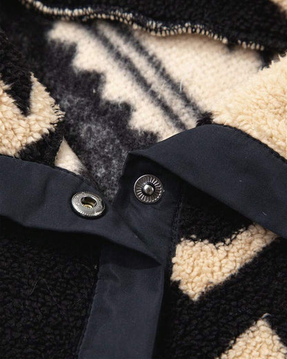 Sweatshirt Knöpft Auf Tasche Retro