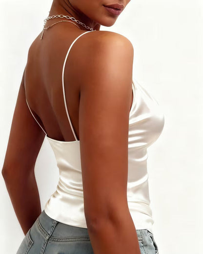 Cami-Top Unifarben Cowl Neck