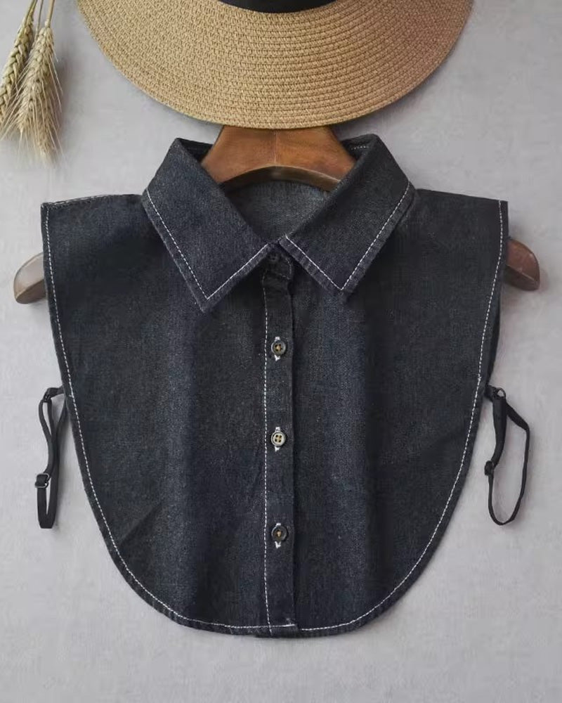 Kragen Klassisch Edgy Denim Falsch