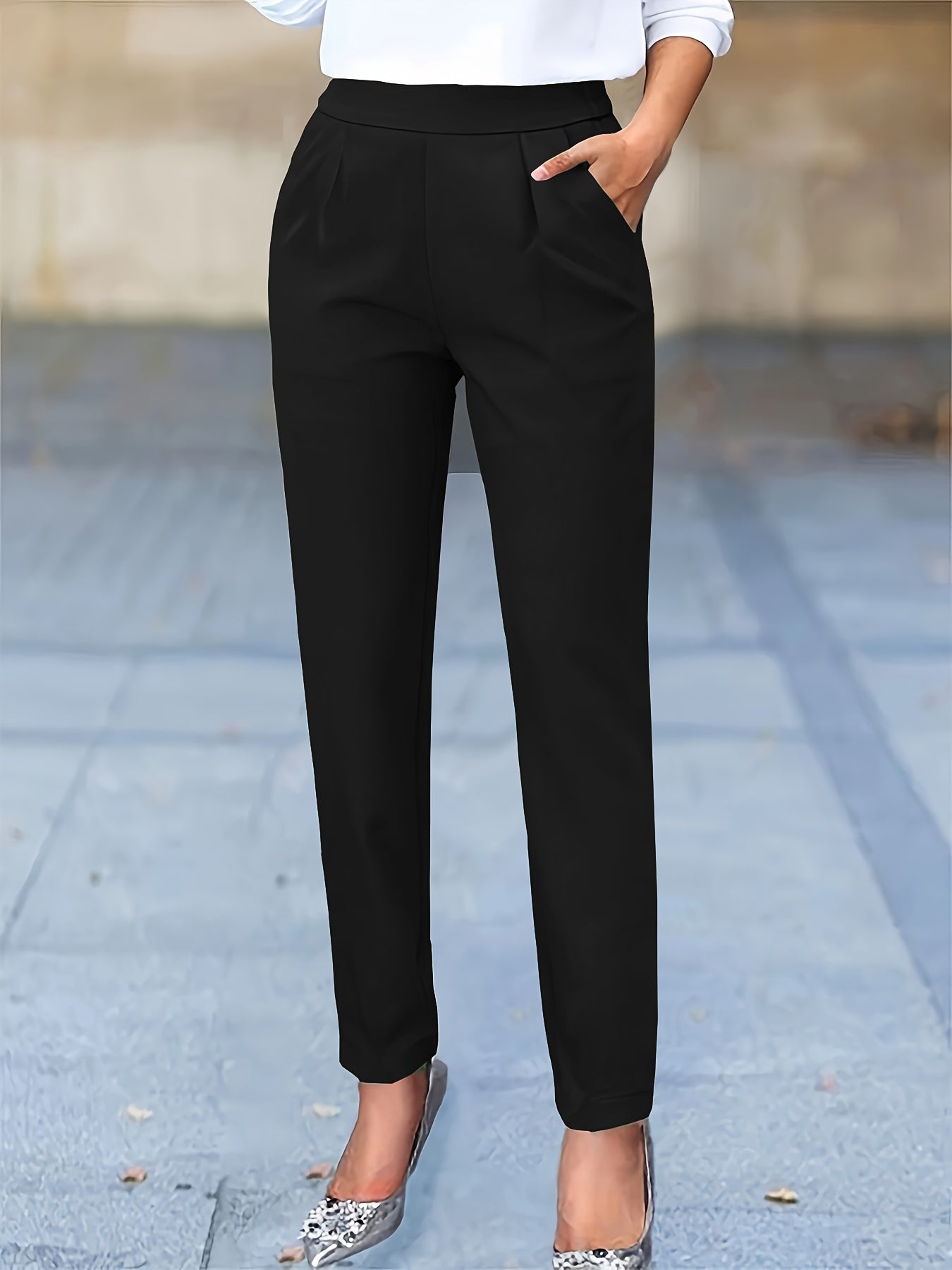 Green pleated trousers - Lina