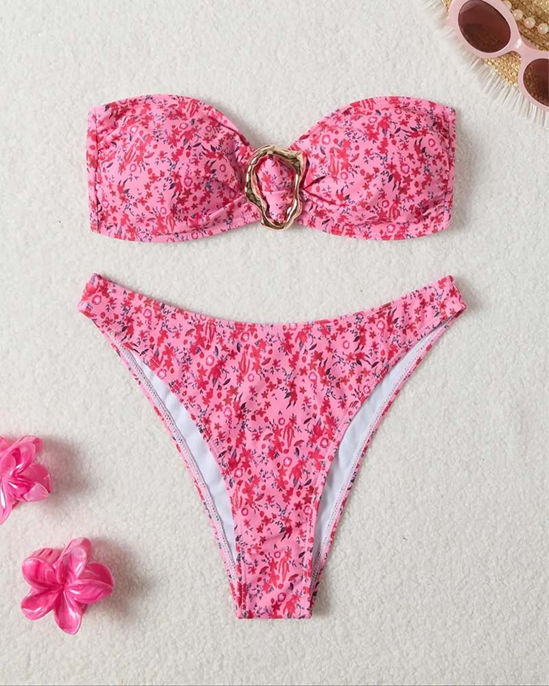 Bikini Bandeau Blumig