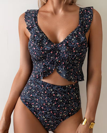 Bikini Klein Blumig Rüsche