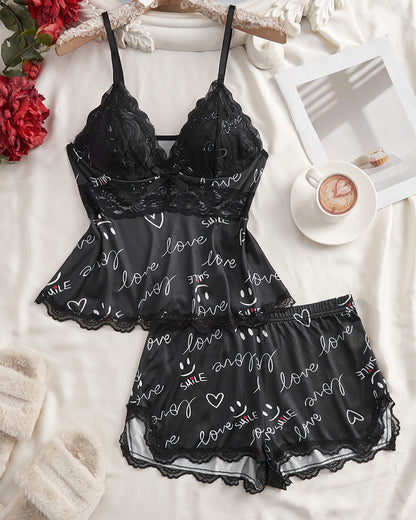Set Spitze Patchwork Sexy Pyjamav