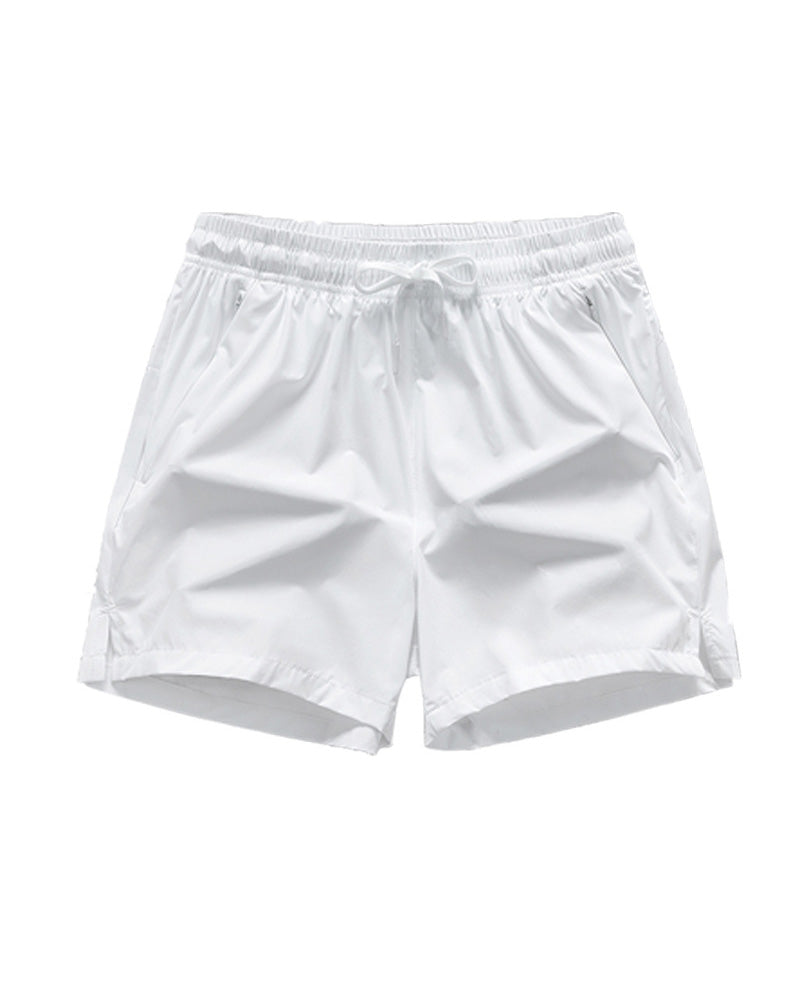 Shorts Männer Elastischer Bund Tasche Schnelltrocknend Eis-Seide Sport