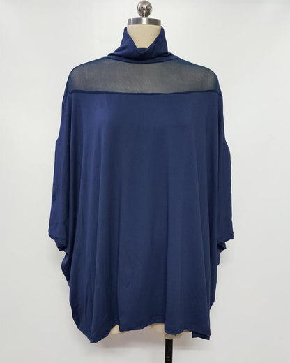 Bluse Durchsichtig Cold Shoulder Dolmanärmel