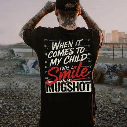 T-Shirt Herren Rückseite Buchstabe Druck