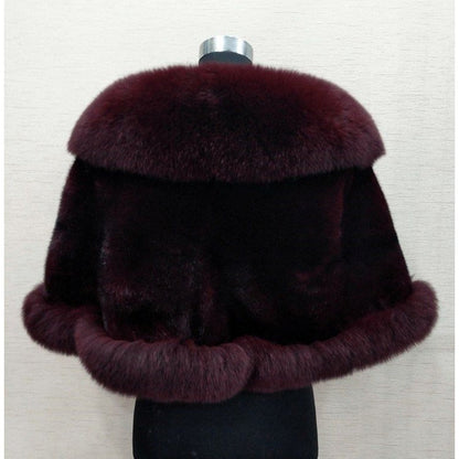 Faux Fur Winter Shawl for Women - Alina