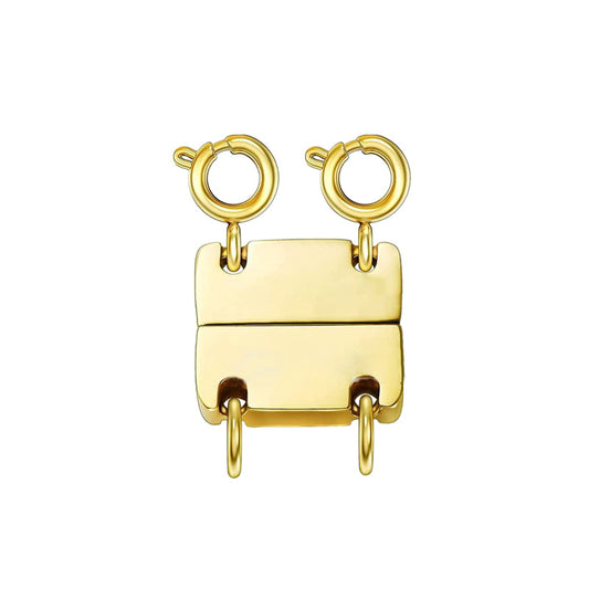 Mehrschichtiger Halskettenverbinder gold Zweireihig