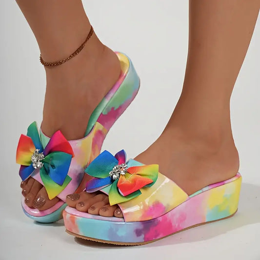 Sofia - Damen Tie-Dye Freizeit Sandalen mit Komfort