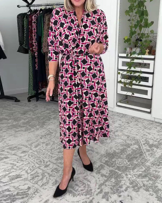 Kleid stilvolles Hahnentritt elegant