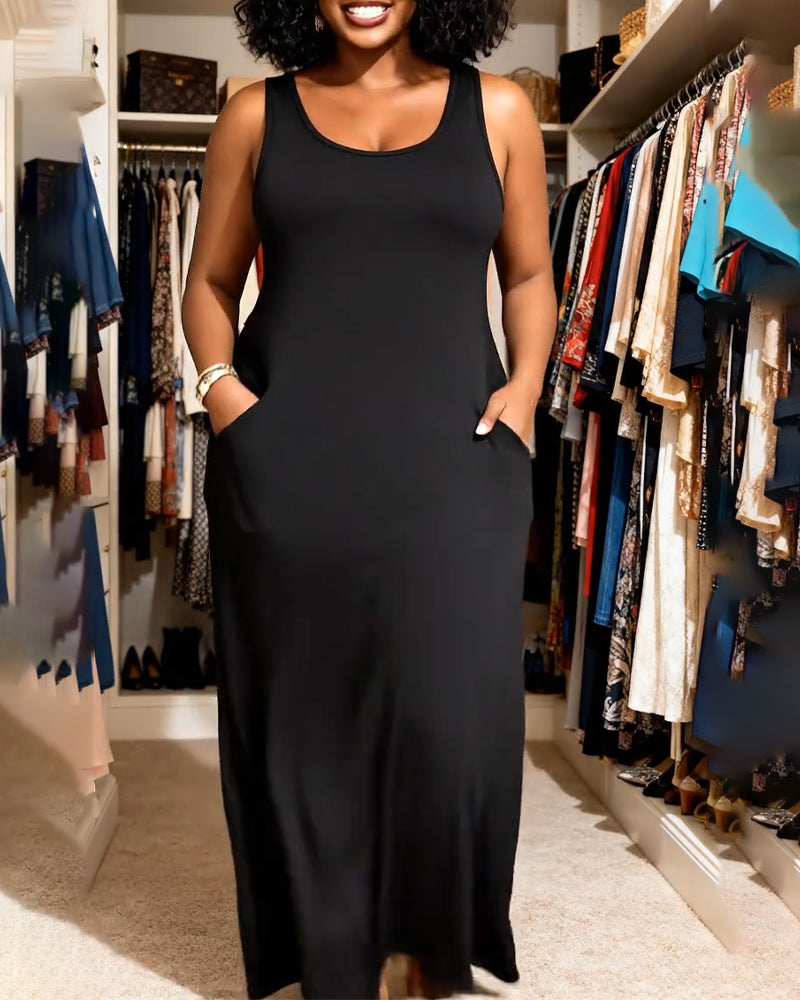 Kleid Ärmellos Lang A-Linie