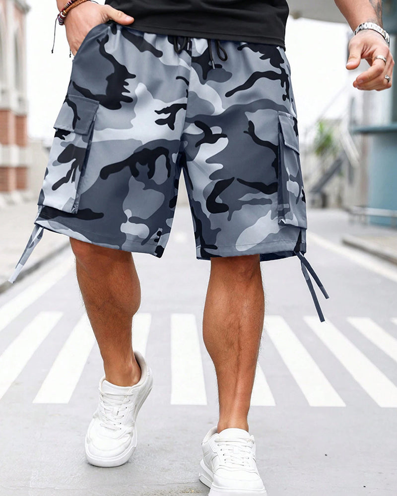 Hose Mit Taschen Camouflage Cargo