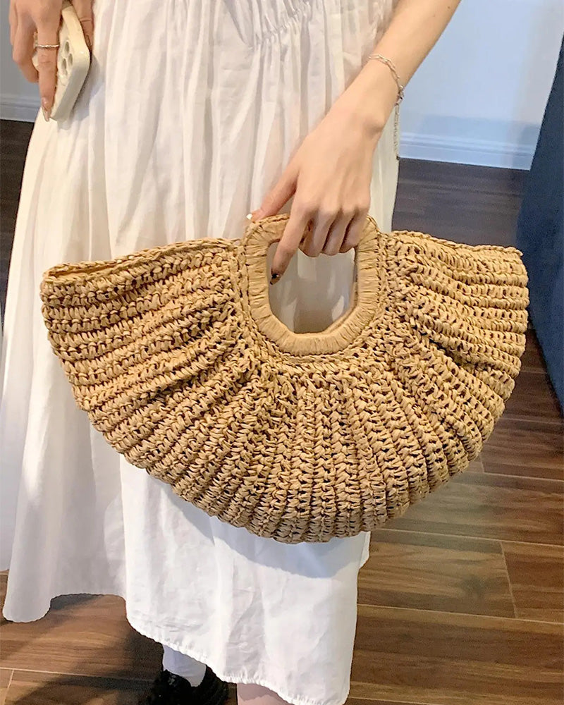 Tasche mondförmig Stroh