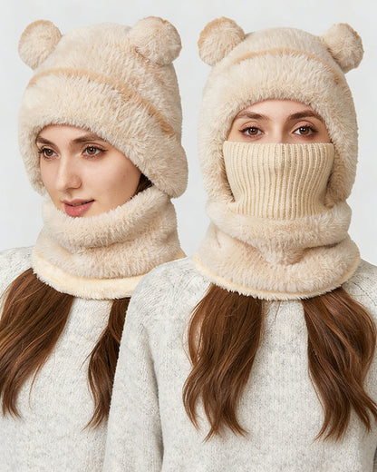 Integrierte Warme Strickmütze Für Herbst Und Winter