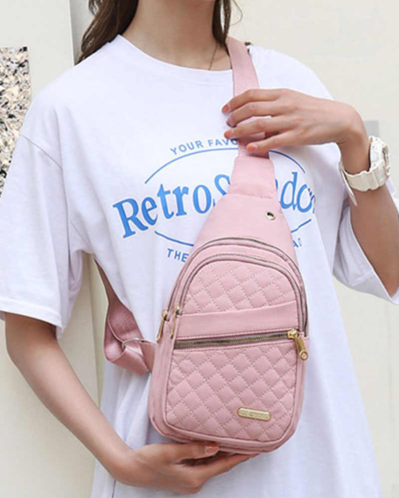 Tasche Damen Mode Bestickt Gesteppt Brust