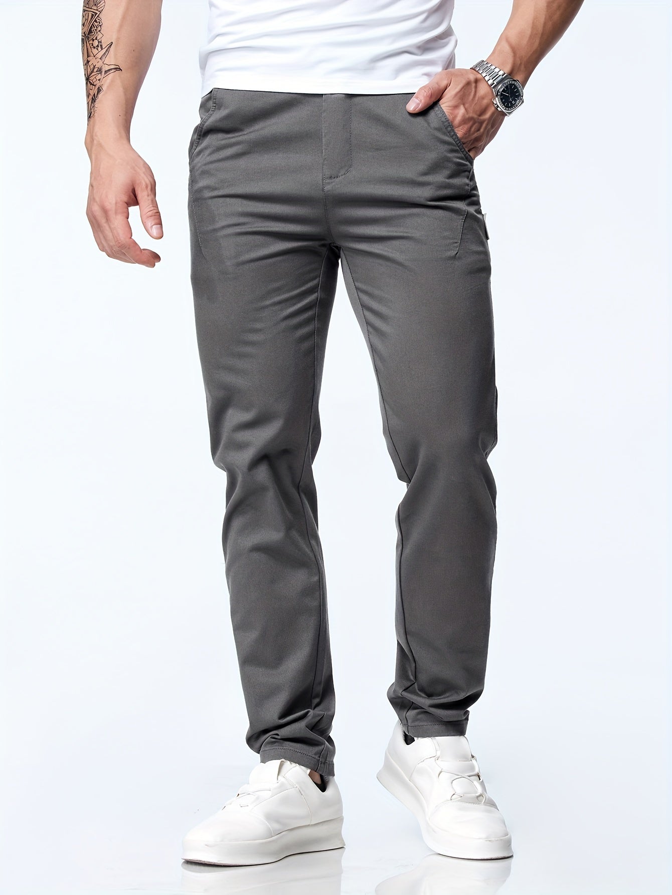 Grey Casual Pants - Leon