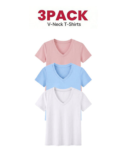 1/3er-Pack Bequeme Basic-T-Shirts Für Damen