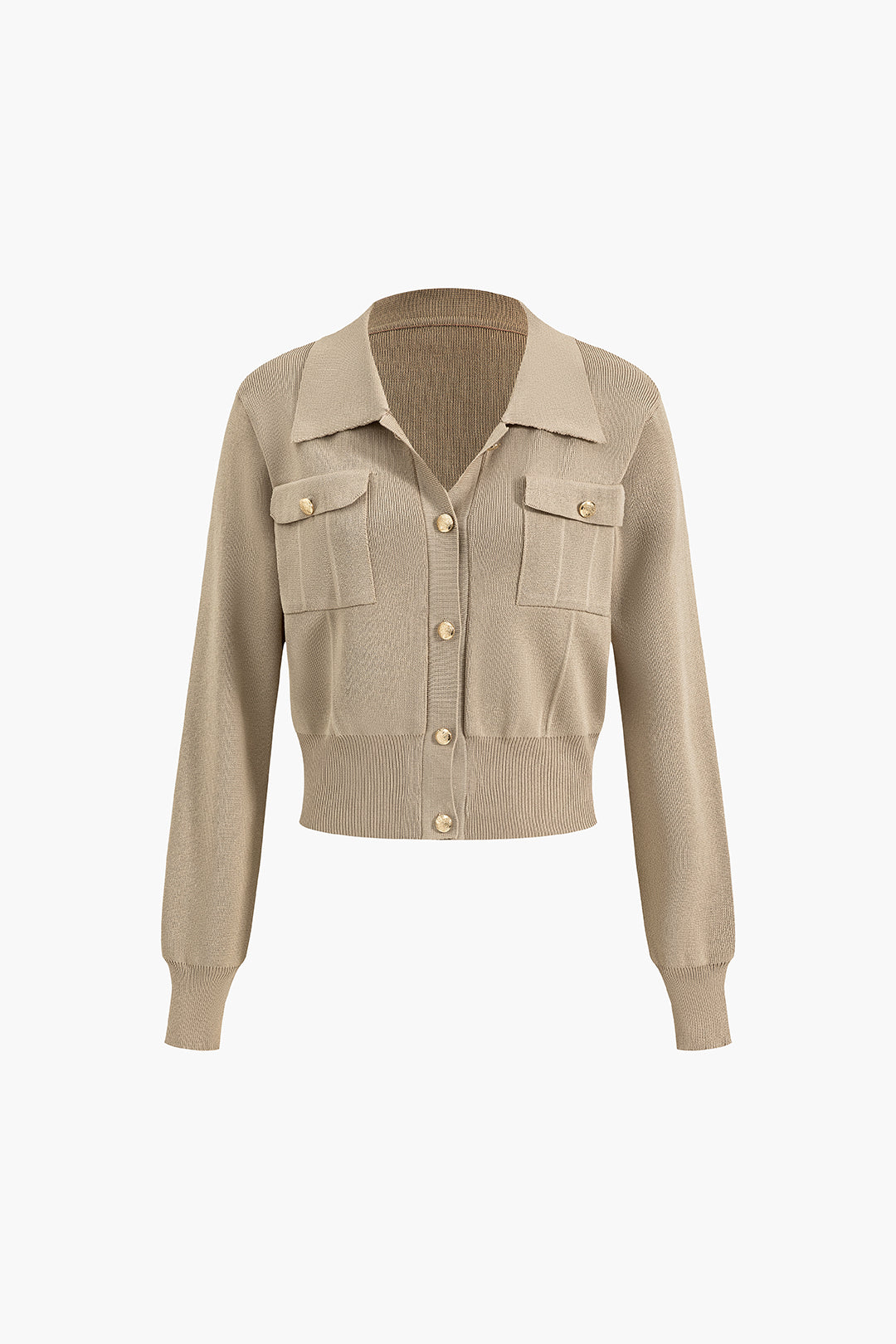 Einfarbiges Vintage Crop Top mit Knopfleiste und Maxirock Set