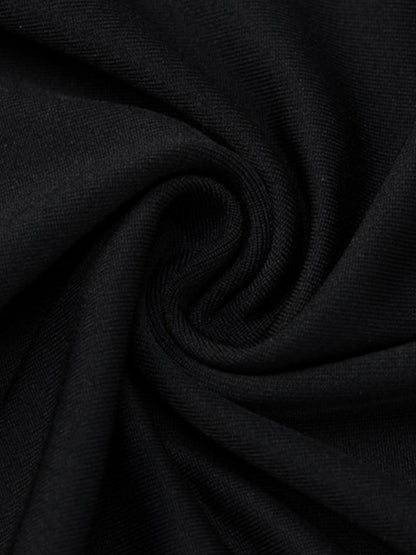 Schwarzes Y2k Trägermaxi Kleid mit Rückenfreier Optik