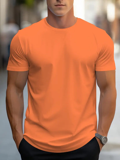 Einfarbiges T-Shirt Orange - Alex