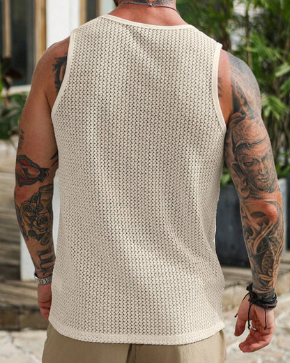 Tank Top Netz Hohl Aus
