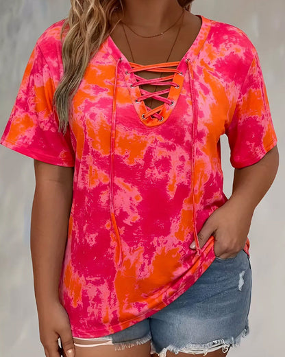 Bluse Tie-Dye Print