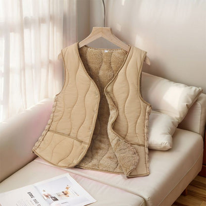 Quilted Fleece-Lined Vest for Women - Siria