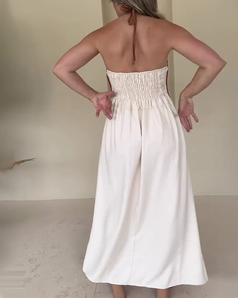 Kleid ein sexy ärmelloses bedruckt