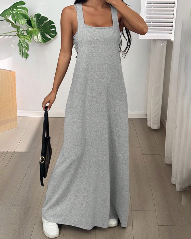 Set Einfarbiges Kleid Zweiteilig