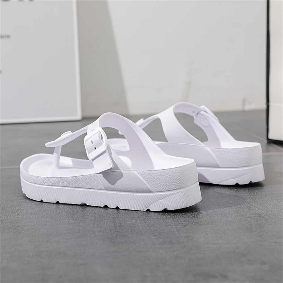 White sports flip flops - Nia