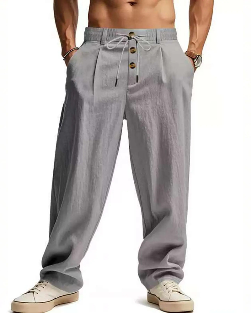 Hose Casual Unifarben Gerades Bein