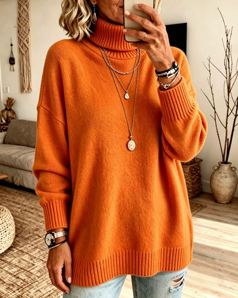 Pullover Hoher Hals Locker