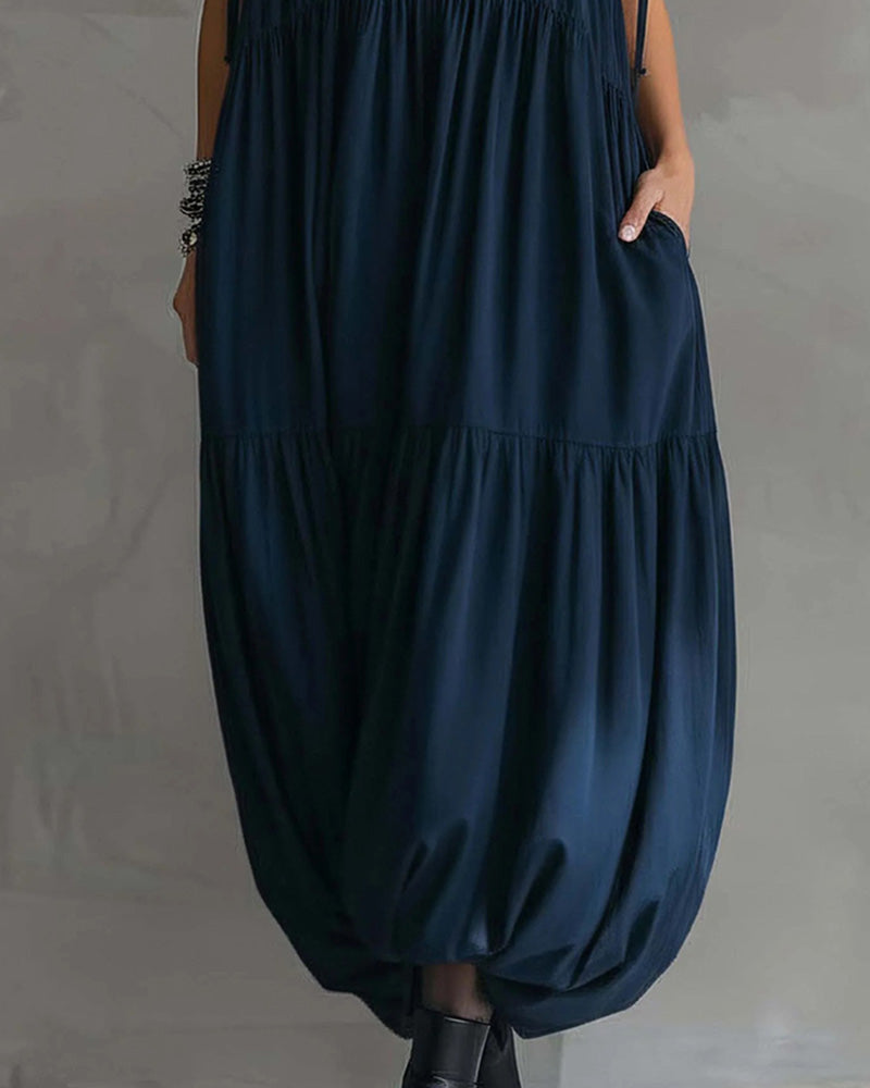 Kleid Ärmellos Spitze Laterne