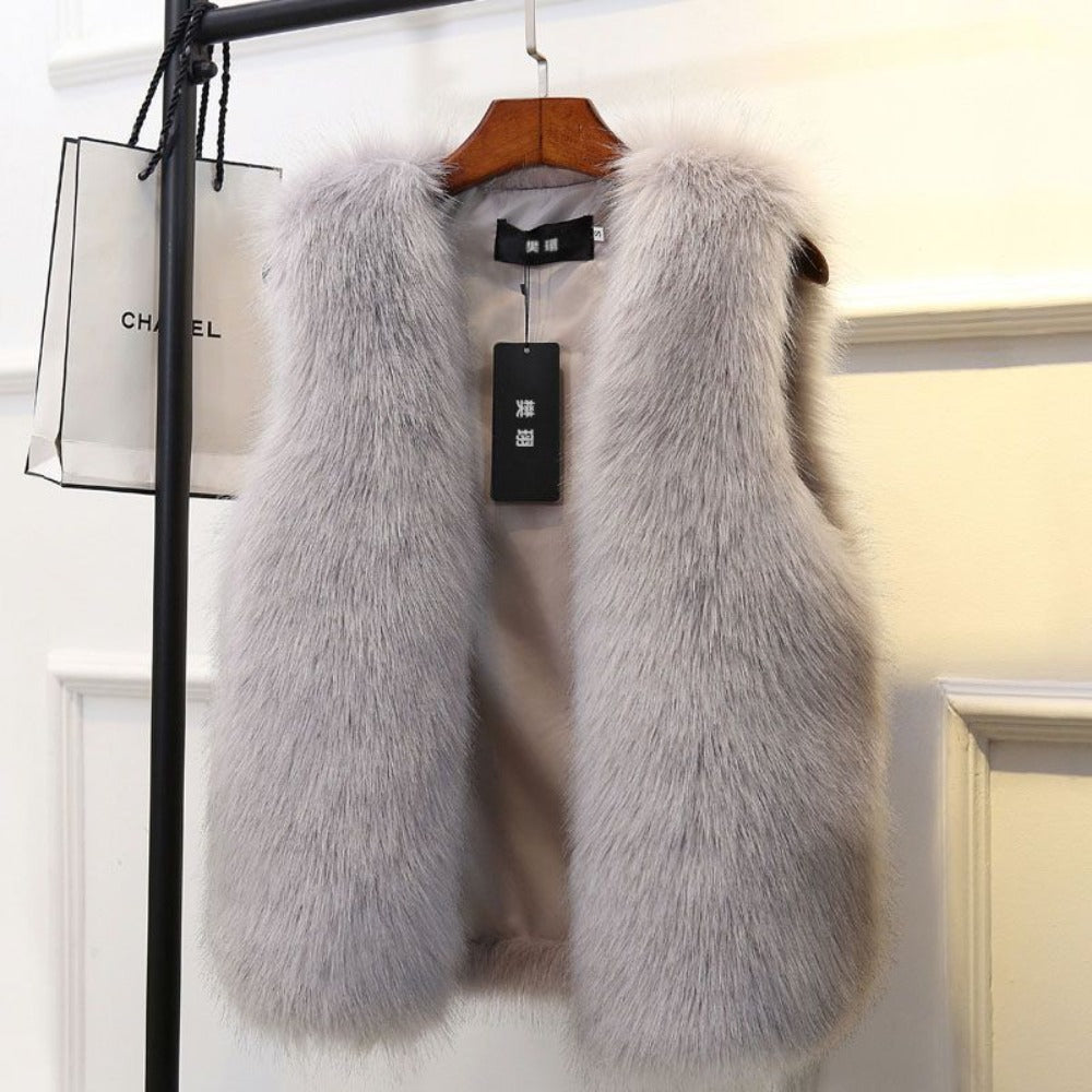 Faux Fur Vest for Women - Alda