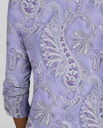 Top Cashew-Print Rundhalsausschnitt