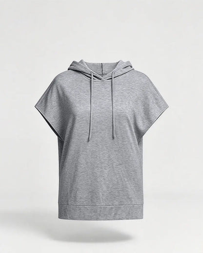 Hoodie Einfarbig Lässig Kurzarm