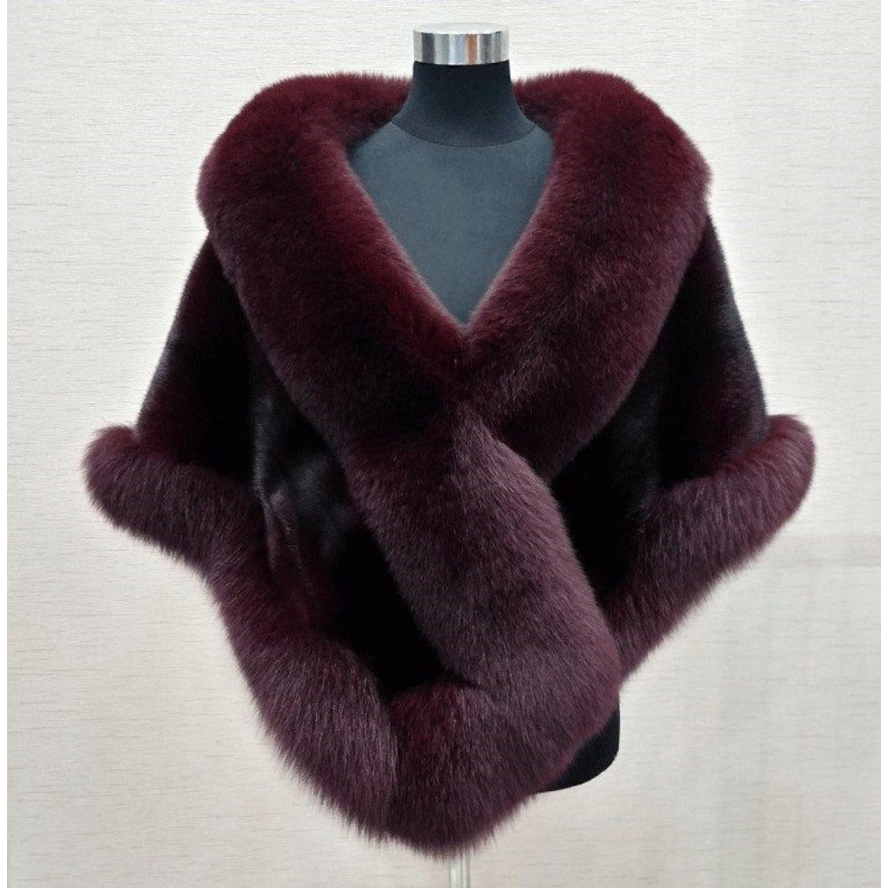 Faux Fur Winter Shawl for Women - Alina