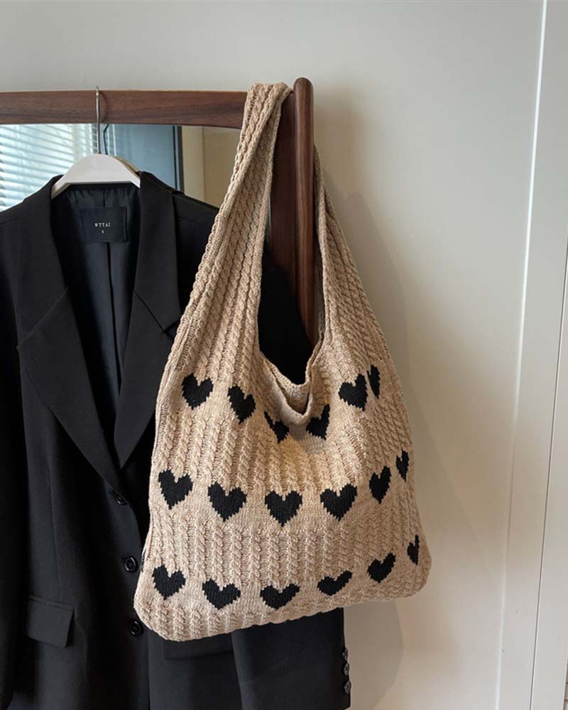 Tasche Wolle Gestrickt Achsel