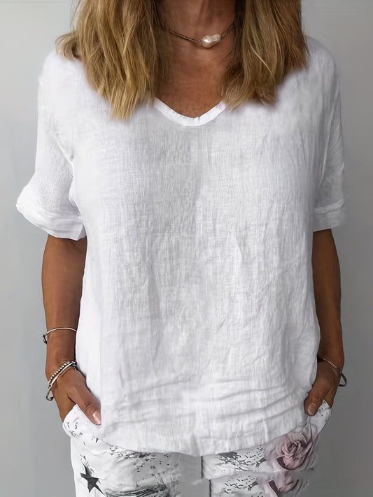 White linen blouse - Margarete