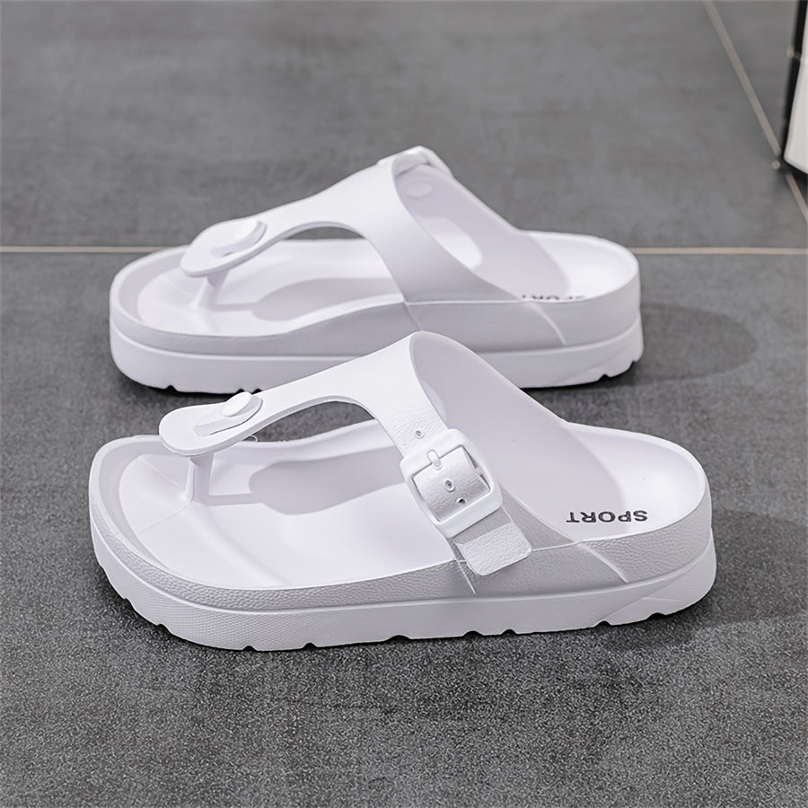 White sports flip flops - Nia