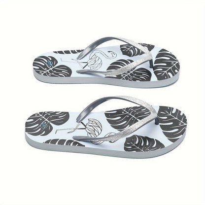 Gray tropical flip flops - Flora