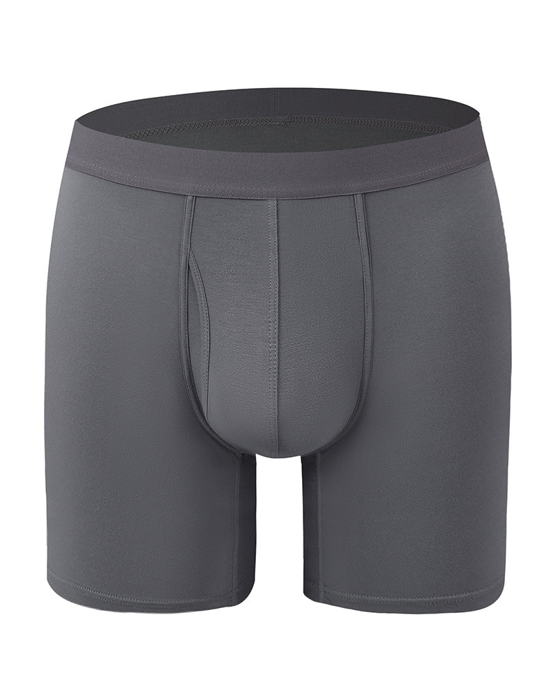 Herren Einfarbig Bambusfaser Dehnbare Boxershorts, Atmungsaktive Bequeme Unterwäsche Für Den Täglichen Gebrauch, Lässige Herren Unterwäsche Für Alle Jahreszeiten